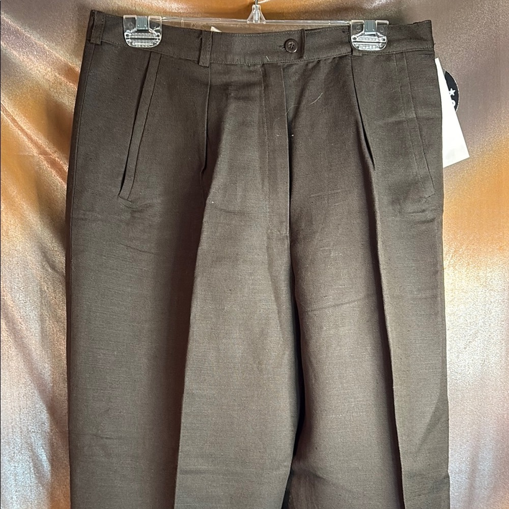 Vintage Giorgio sant’Angelo linen‎ 32” waist Women's Brown Pants 502